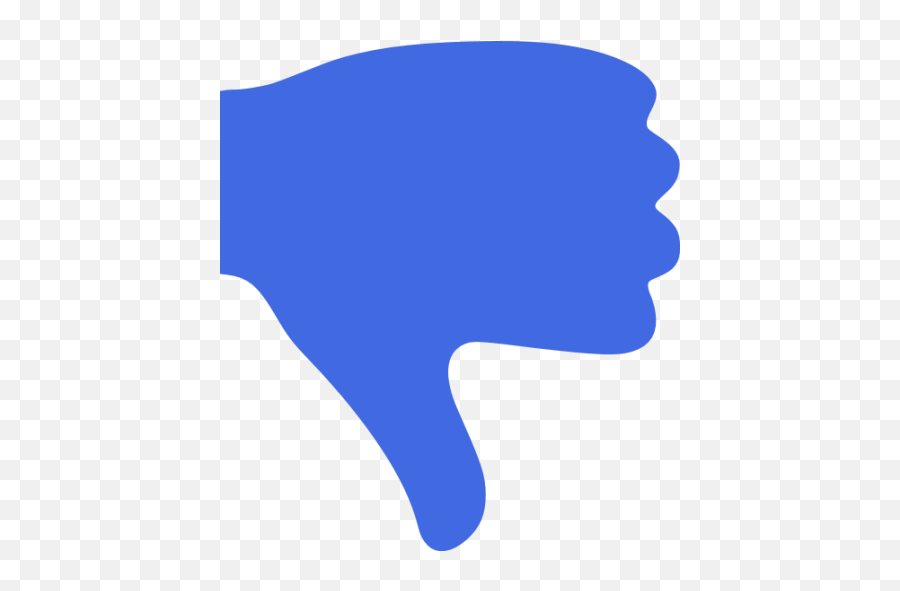 Royal Blue Thumbs Down Icon - Blue Thumbs Down Png,Thumbs Down Transparent
