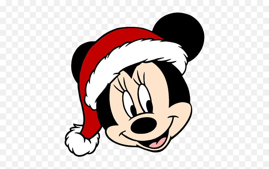 Christmas Mickey Head Clip Art - Santa Mickey Mouse Christmas Png,Mickey Mouse Face Png