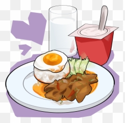 Breakfast Transparent Food Tumblr Cartoon Clipart Png - Full Breakfast Cartoon Transparent,Cartoon Food Png