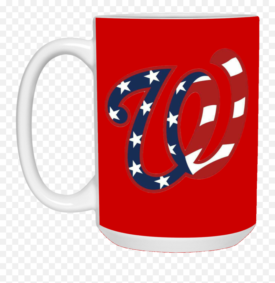 Stars And Stripes W Logo 15 Oz - Mug Png,Washington Nationals Logo Png