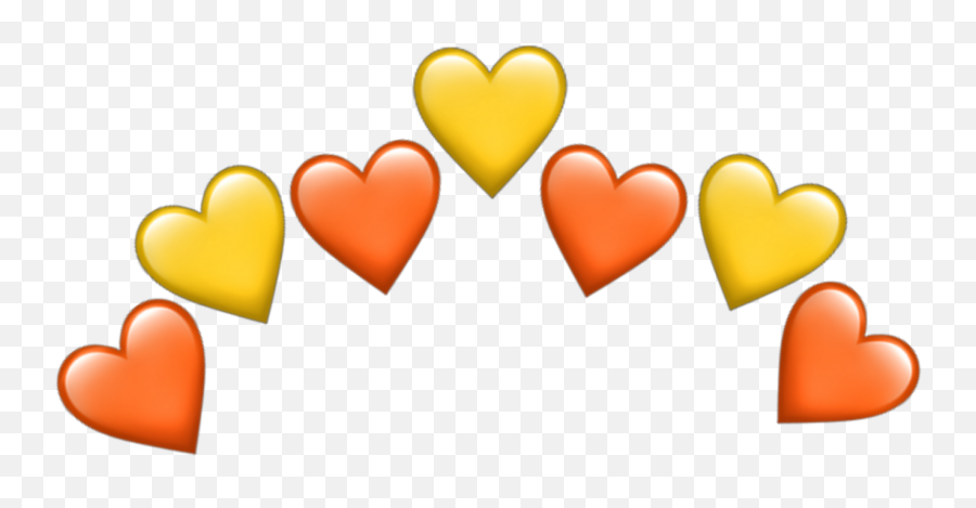 Yellow Orange Yellowheart Sticker - Girly Png,Yellow Heart Emoji Png