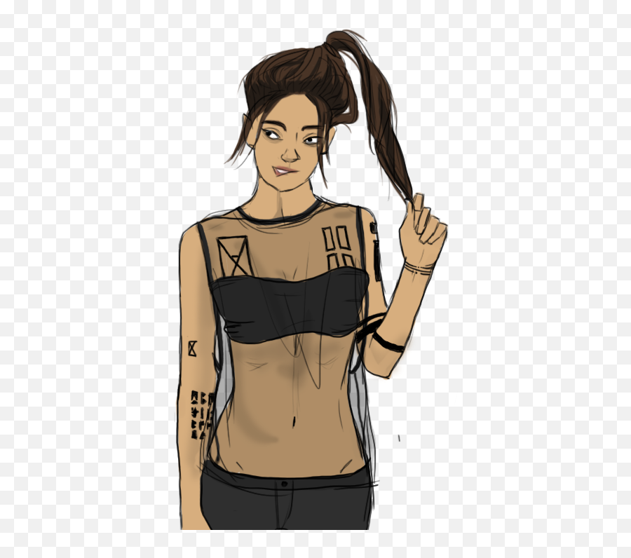 Download Hd Genderbent Tyler Joseph - Genderbent Twenty One Tyler Joseph Girl Drawing Png,Tyler Joseph Png