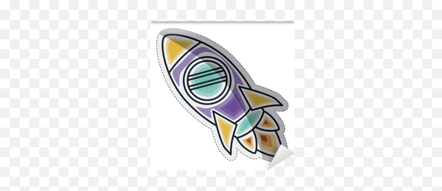 Rocket Draw Icon Spaceship Aircraft Start Up And Shuttle Theme Isolated Design Vector Illustration Wall Mural U2022 Pixers - We Live To Change Automotive Decal Png,How To Draw An Icon