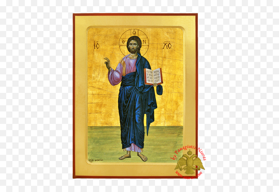 Christ Blessing Full Figure Byzantine - Prophet Png,Blessing Icon