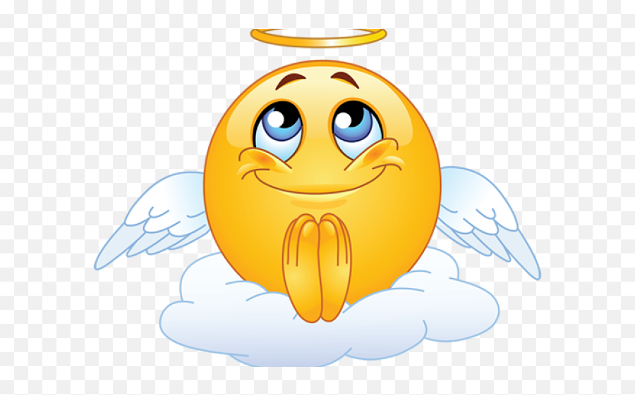 Emoji Face Clipart Angel - Angel Emoticon Png,Angel Face Icon