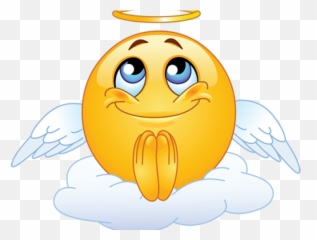 Emoji Face Clipart Angel - Emoticon Png
