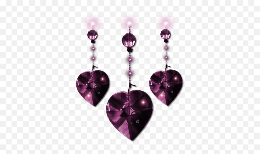 Download Hd Pink Heart Jewels Png - Earrings,Jewels Png