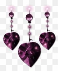 Download Hd Pink Heart Jewels Png - Earrings