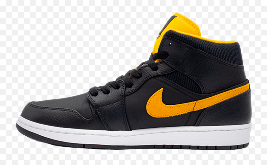 Jordan 1 Mid Se Black Gold Where To Buy Ci9352 - 001 The Jordan 1 Se Mid Top Black And Yellow Png,Winged Shoe Icon