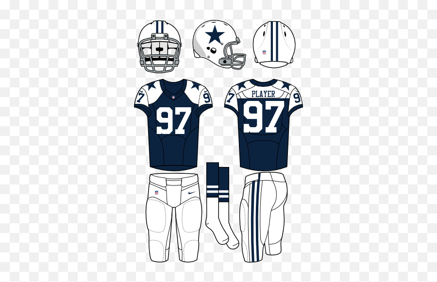 Dallas Cowboys Alternate Uniform - Carolina Panthers Home Uniform Png,Dallas Cowboy Logo Images