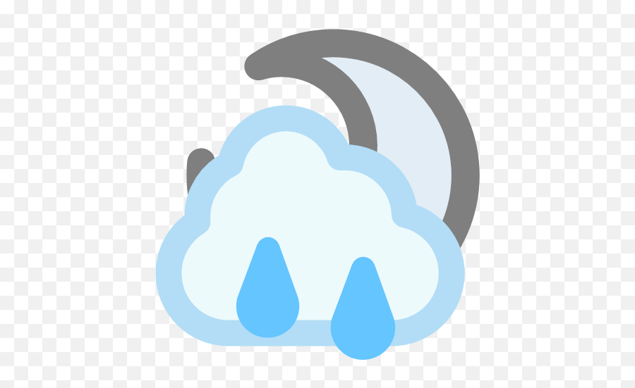 Moon Rain Raincloud Icon Png Cloud