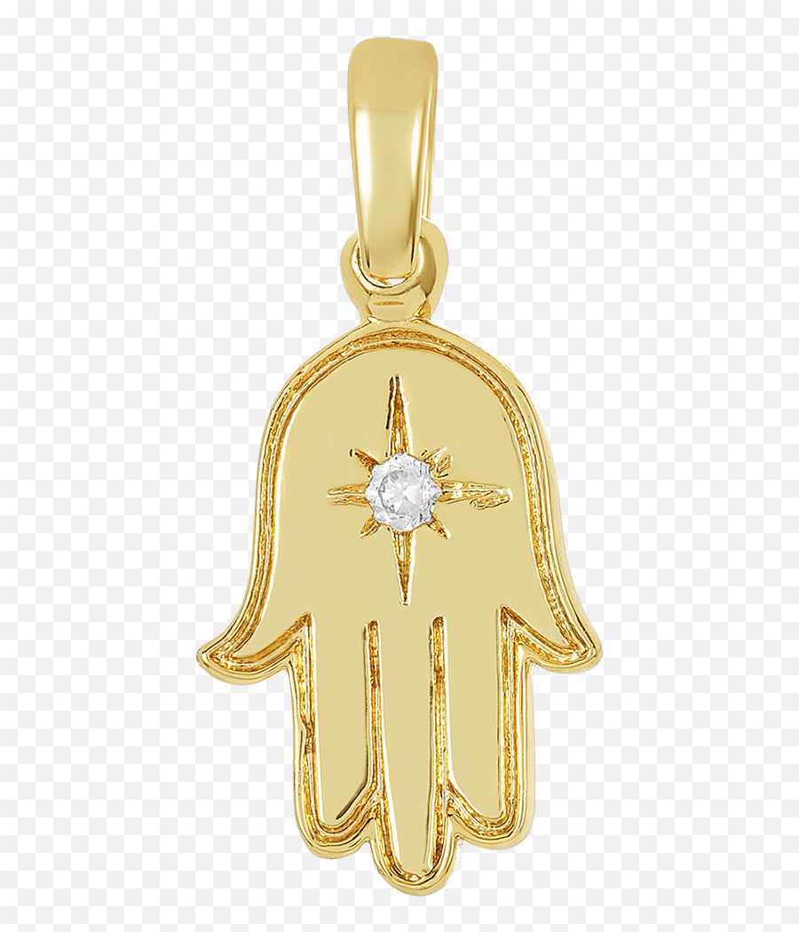 Icons Hamsa Hand Necklace Charm - Solid Png,Gold Nugget Icon