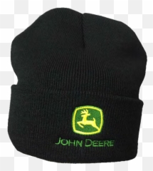 John Deere Knit Beanie Black - png
