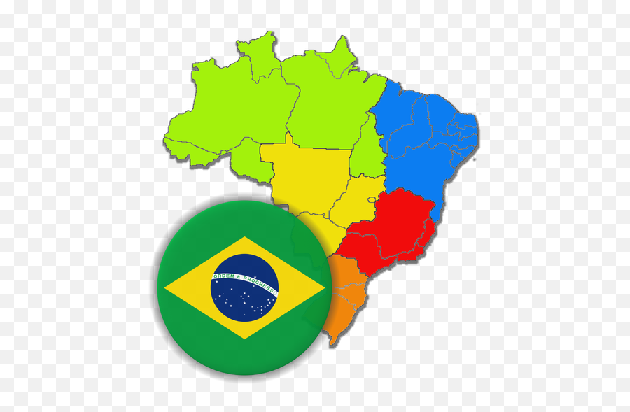 Brazilian States - Quiz About Flags And Capitals 20 Logo Brazil Dream League Soccer 2019 Png,Brazil Map Icon