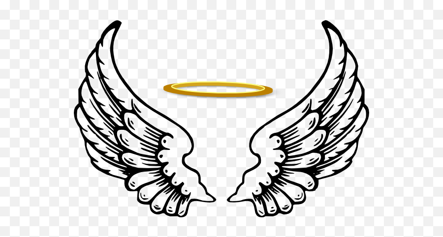 Angel Halo With Wings Clip Art - Vector Clip Clip Art Halo Angel Png,Halo Online Icon