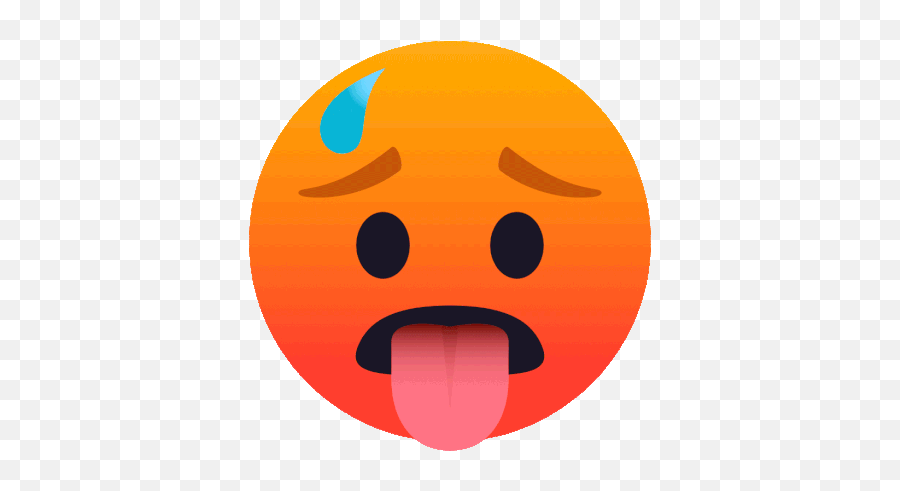 Hot Face Joypixels Sticker - Hot Face Joypixels Overheated Emoji Calor Gif Png,Sweating Icon