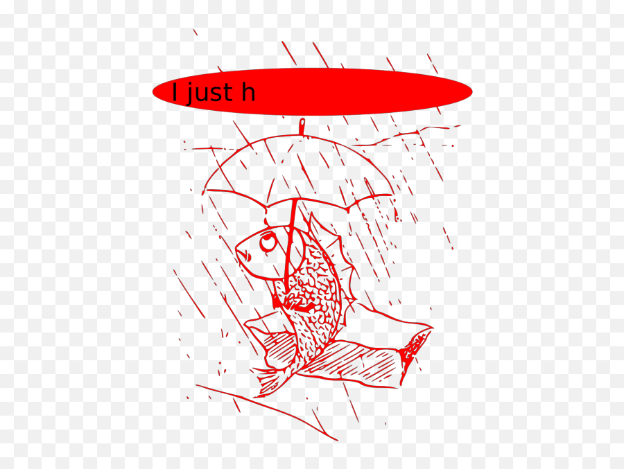 Fish In The Rain Png Svg Clip Art For Web - Download Clip Fish With Umbrella,Heavy Rain Icon