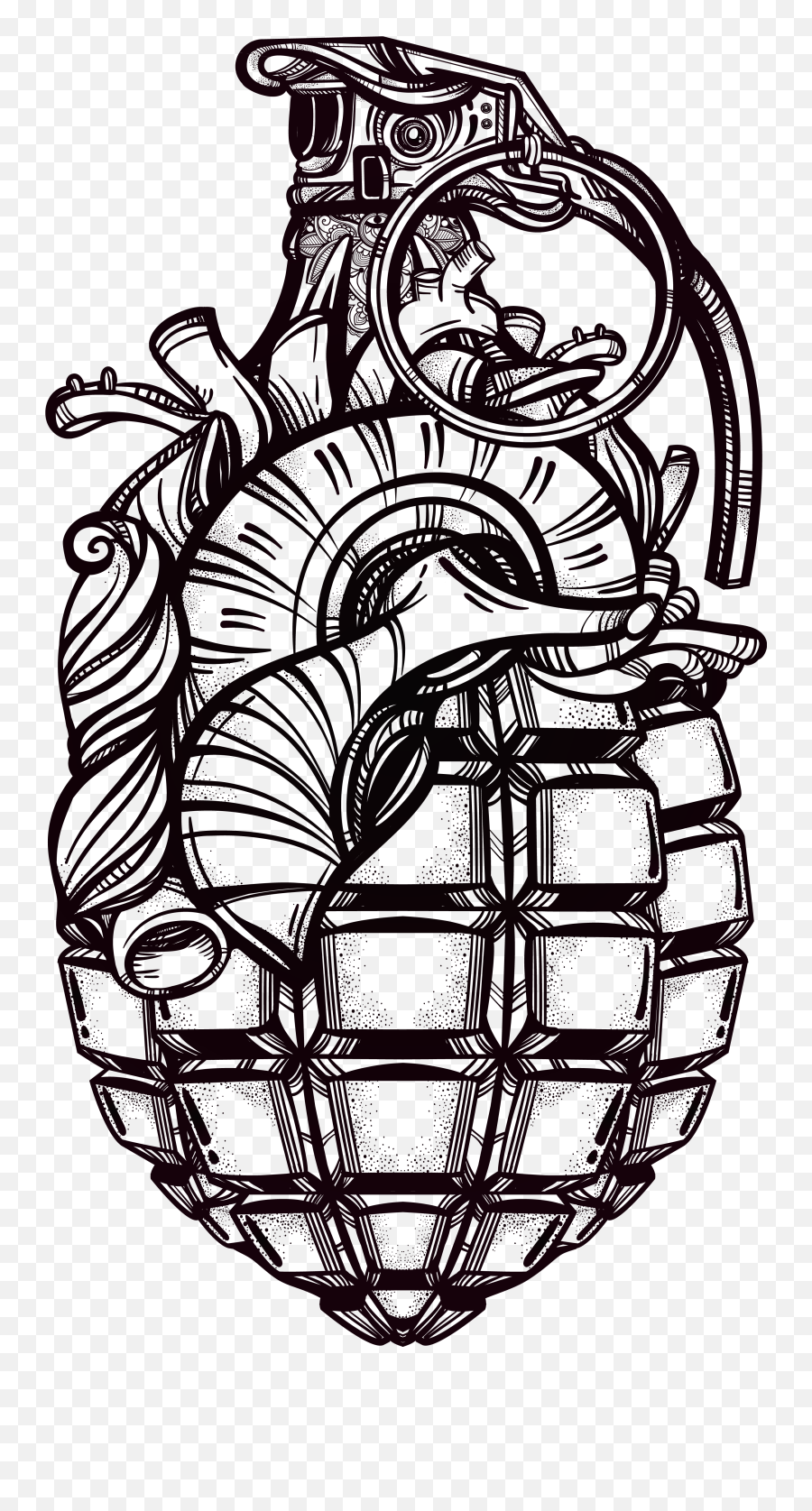 Download Clipart Transparent Library Tattoo Weapon Hand Human Heart Coloring Pages Png Grenade Transparent Background Free Transparent Png Images Pngaaa Com