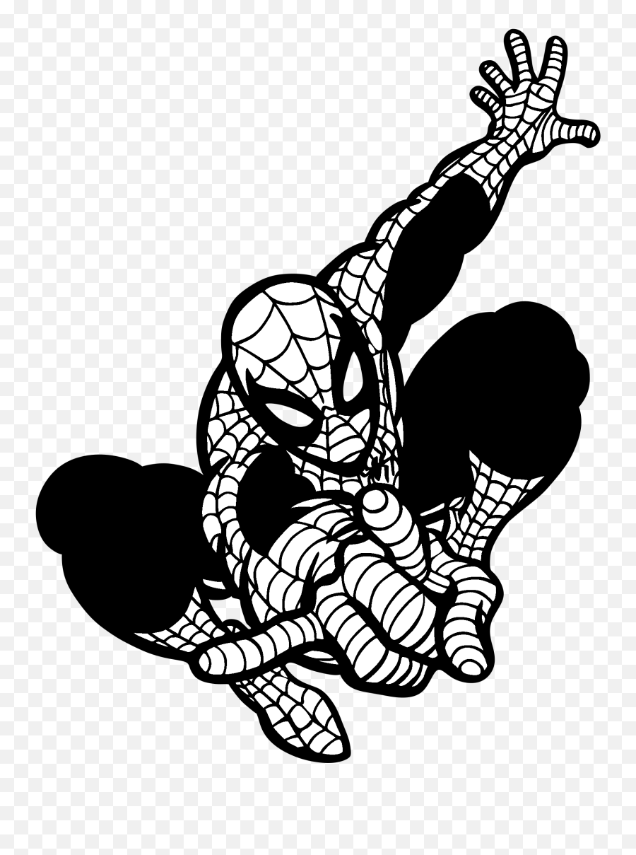 Spider Man Logo Png Transparent Svg - Spider Man Black And White Png,Spider Logos