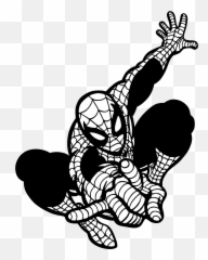 Spider Man Logo Png Transparent Svg - Black And White