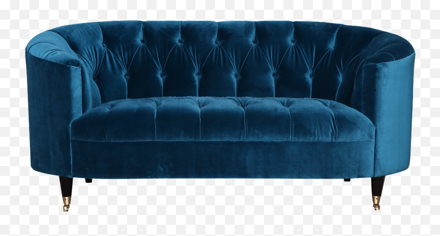 Loveseat Blue Couch - Blue Sofa Png,Sofa Transparent