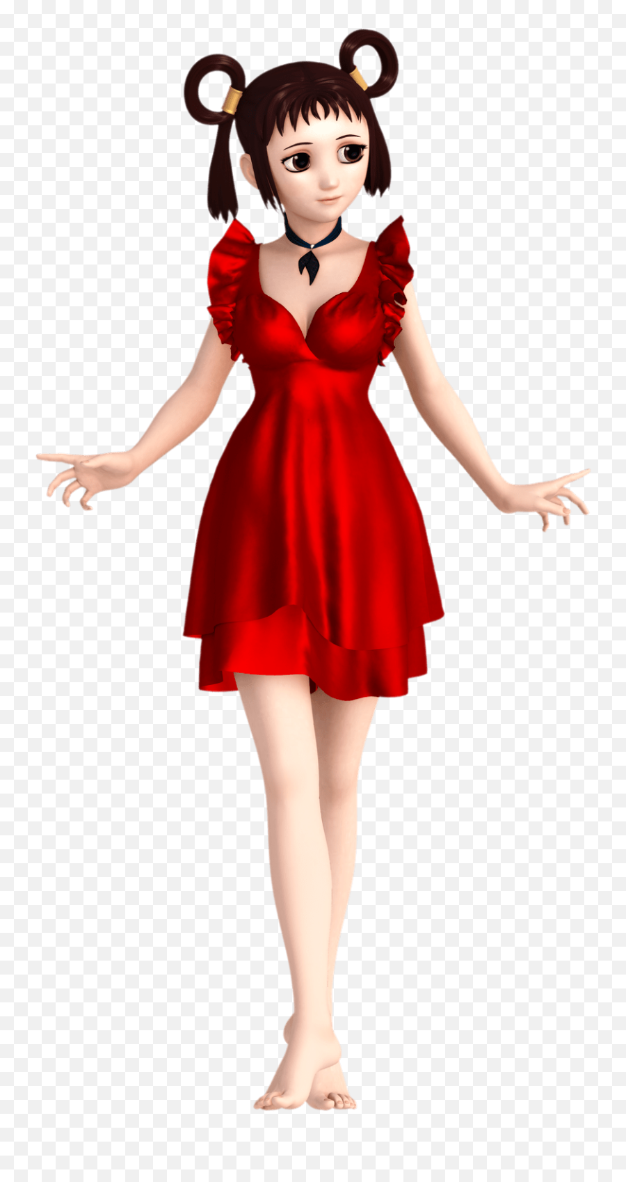 Anime Female 3d Graphic - 3d Anime Girl Transparent Png,Red Dress Png