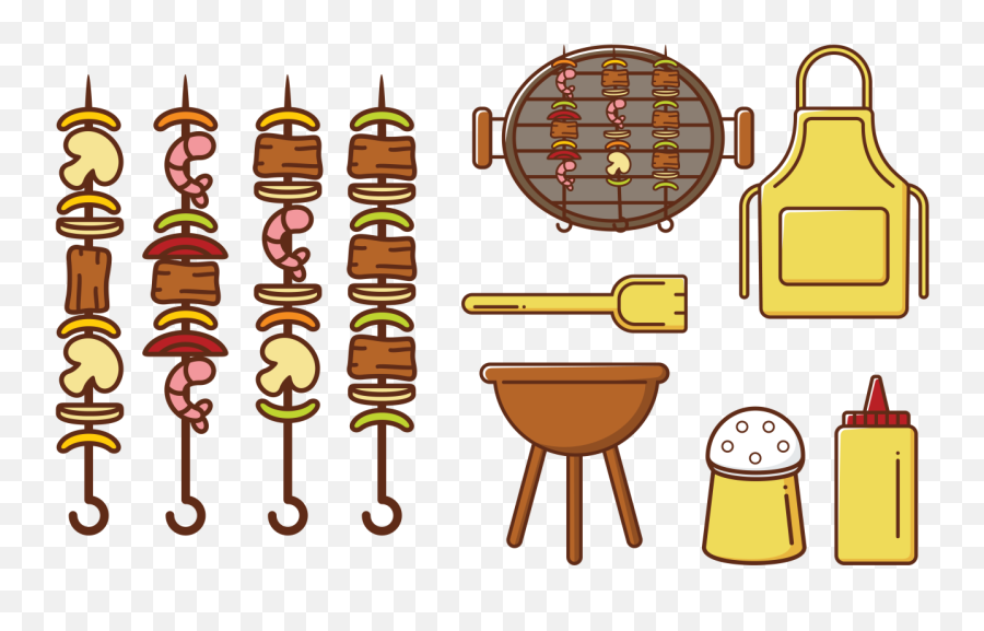 Download Grill Transparent Png Pictures - Skewers Icon Png Barbecue Kebab Vector Png,Grill Transparent