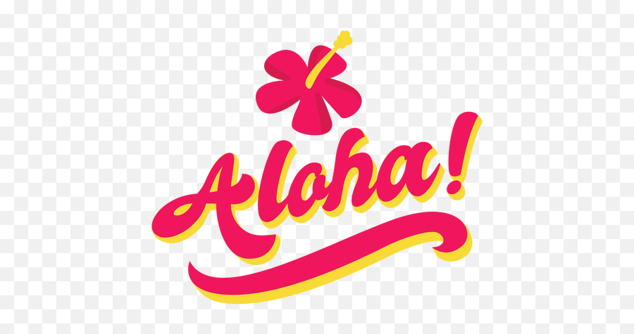 Aloha Flower Hawaiian Lettering - Transparent Png U0026 Svg Aloha Png,Hawaiian Shirt Png