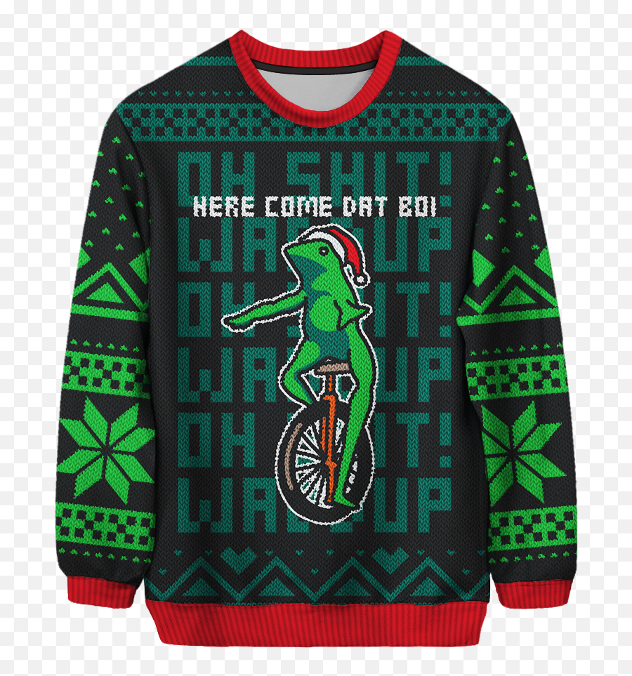 7 Meme - Themed Ugly Christmas Sweaters That Will Remind You Sueteres De Navidad De Satan Png,Dat Boi Png