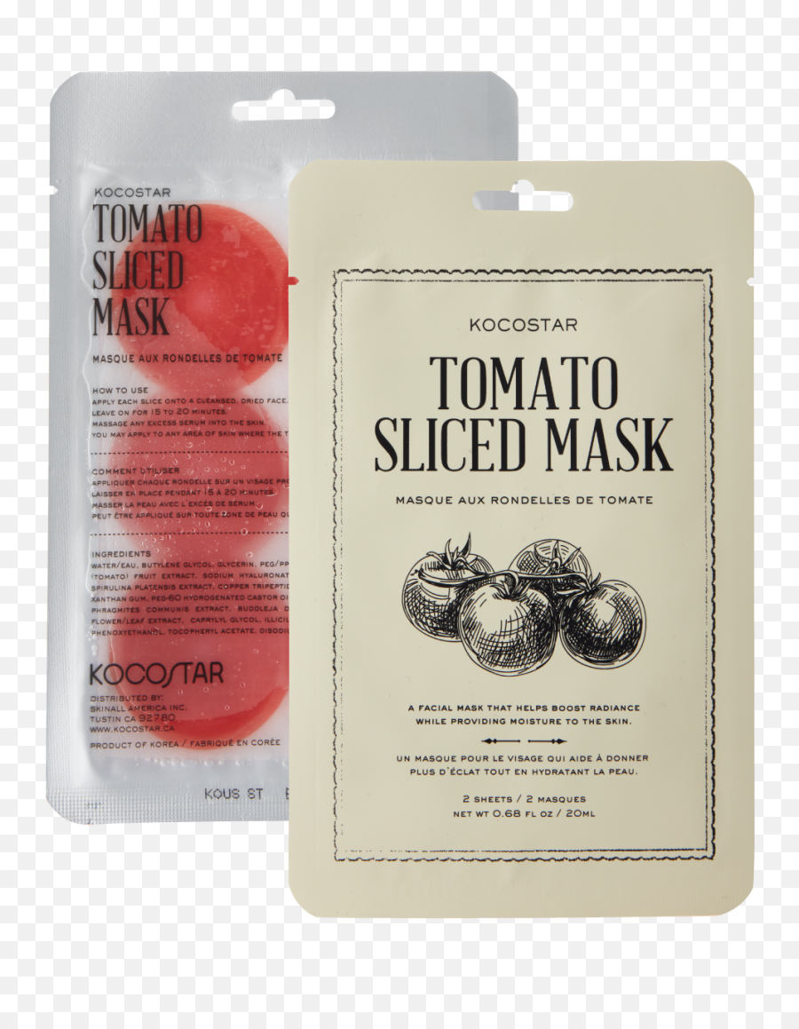 At Home Facial Masks Therapy Tomato Slice Mask Kocostar - Illustration Png,Tomato Slice Png