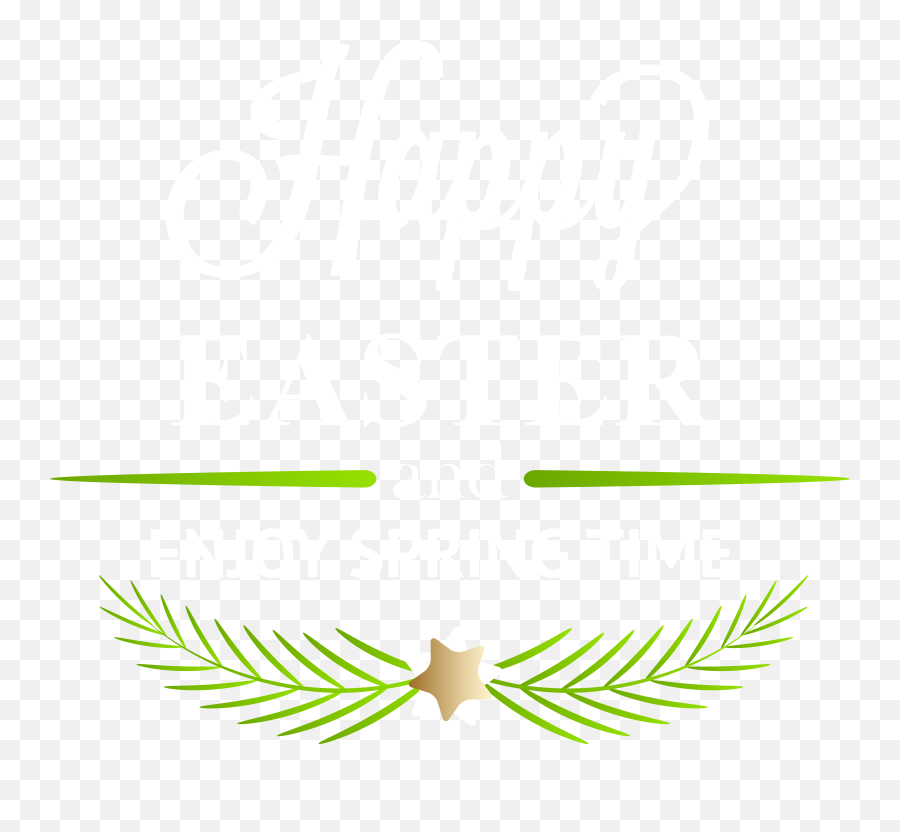 Download Deco Leaf Text Illustration Green Graphics Easter Png Happy