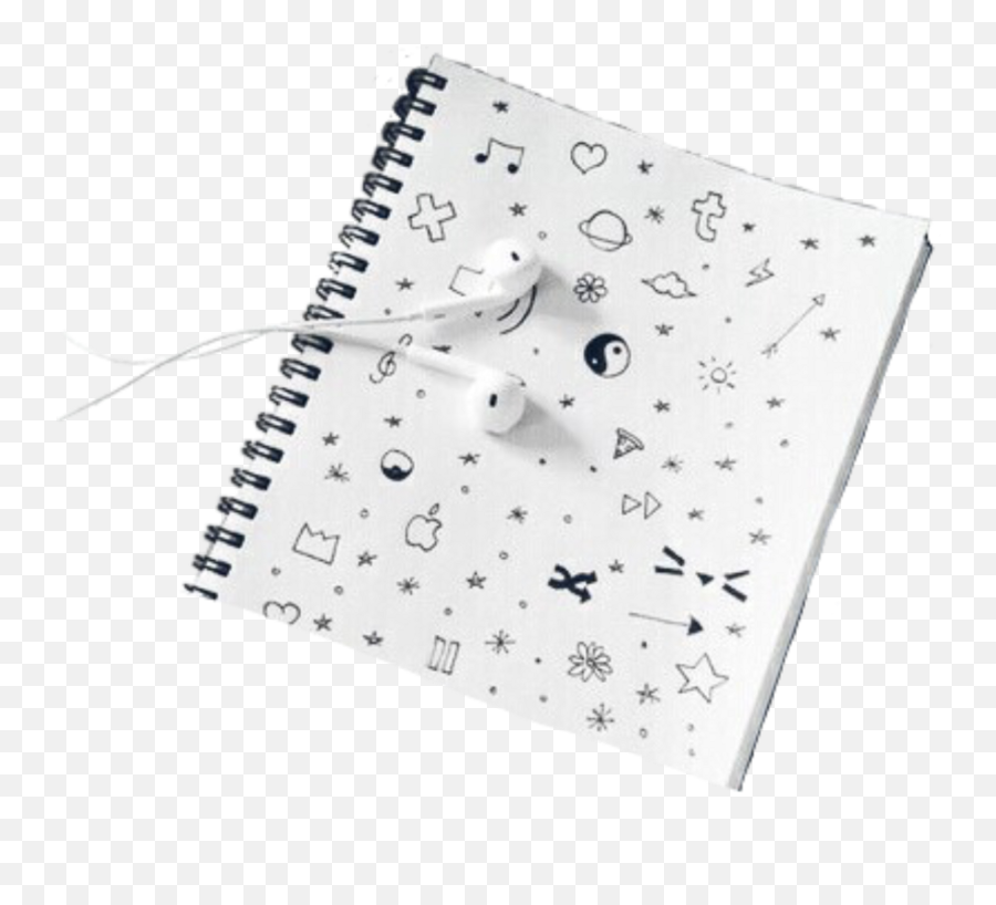 Download Notebook Journal School Doodle Doodling Drawings - Aesthetic Black And White Notebook Png,Journal Png