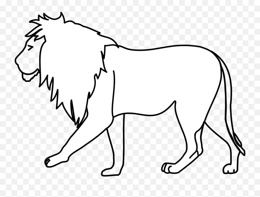 Carnivoranbeaklion Png Clipart - Royalty Free Svg Png Black And White Clipart Of Lion,Lion Png