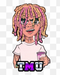 Download Junkies - Lil Pump Hair Drawing Full Size Png Gucci Gang Wallpaper Hd,Lil Pump Png
