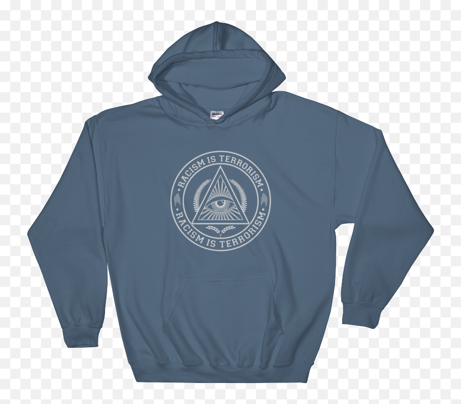 All Seeing Eye Hooded Sweatshirt U2013 Racism Is Terrorism - Hoodie Png,All Seeing Eye Png