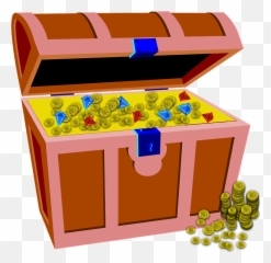 Treasure Chest Jewels - Clip Art png