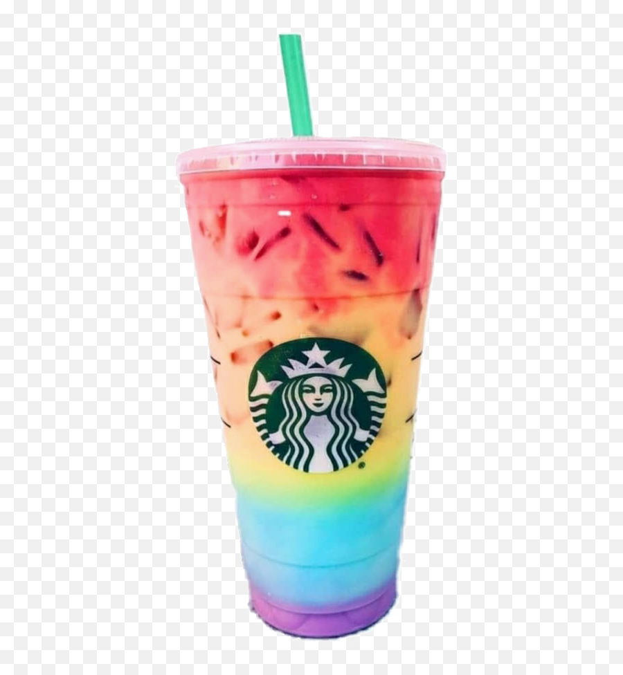 Png Niche Nichepng Starbucks Rainbow Sticker By - Starbucks Rainbow Drink Png,Starbucks Png