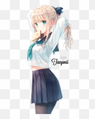 Anime Girl Free Png Transparent Image - Cute School Girls