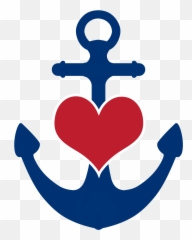 Anchor With Heart Free Stock Photo - Blue png