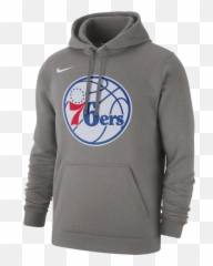 Nike Nba Philadelphia 76ers Po Club - Nike Nba Hoodie Png,Nike Logo Black