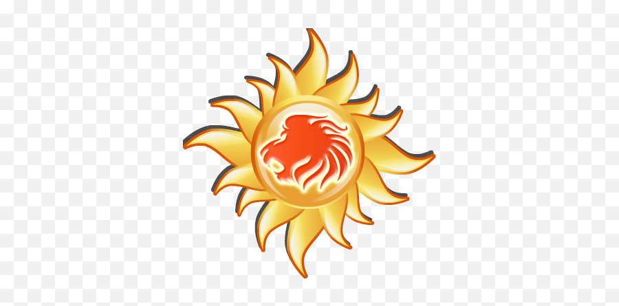 Sun And Leo In My Logo U2013 Share Our Ideas - Clip Art Png,Orange Lion Logo