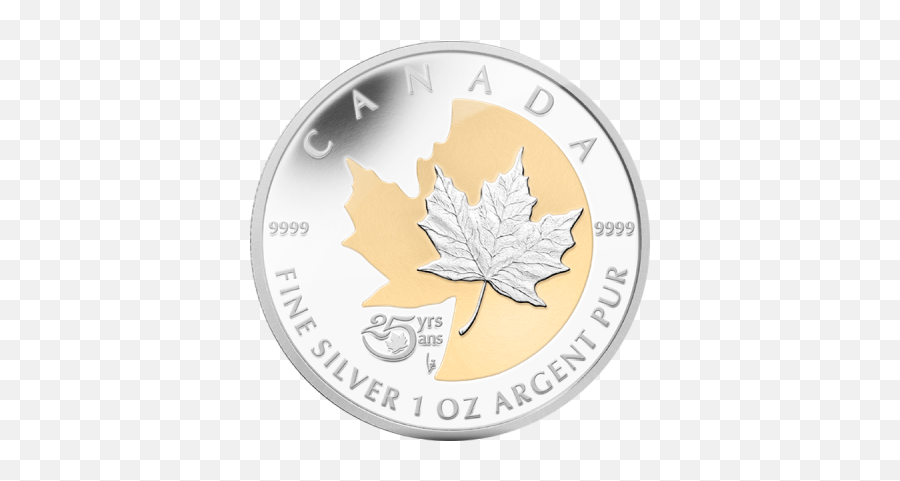 Canada 2013 5 25th Anniversary Of The Silver Maple Leaf - Solid Png,Canadian Maple Leaf Png