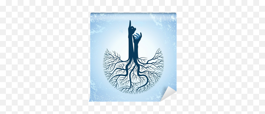 This Vector Background Has A Hand With Tree Roots Wall Mural U2022 Pixers We Live To Change - Mermaid Png,Tree Root Png