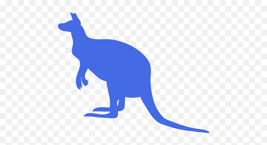 Royal Blue Kangaroo 5 Icon - Free Royal Blue Animal Icons Blue Kangaroo Gif Png,Australian Icon