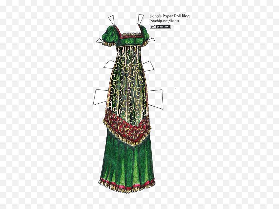 Victorian Fashion Vintage Outfits - Forest Green Dress With Gold Trim Png,Doris Day Fashion Icon