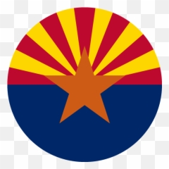 Vector Country Flag Of Arizona - Circle World Flags png