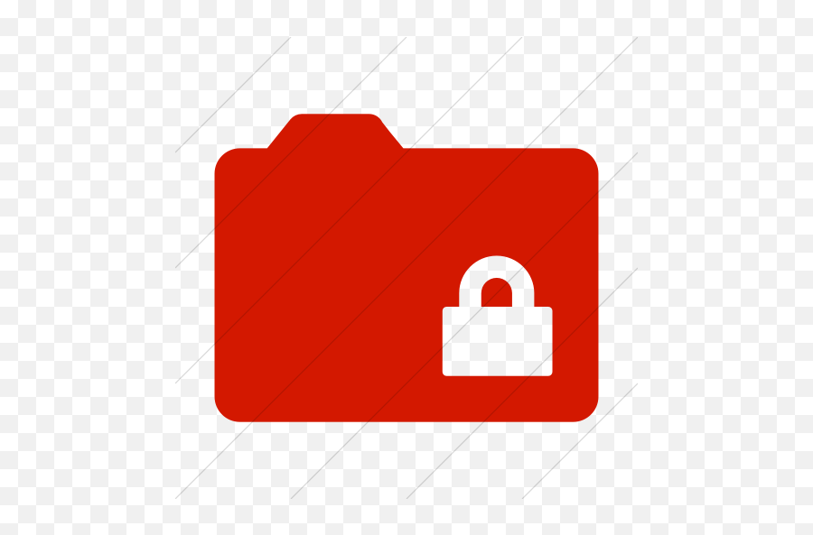 Simple Red Foundation 3 Folder Lock Icon - Red Locked Folder Png,Folder With Lock Icon