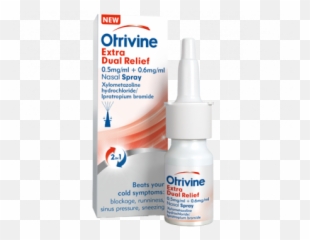 Otrivine Extra Dual Relief Nasal Spray - 10ml Bottle Png,Nose Transparent