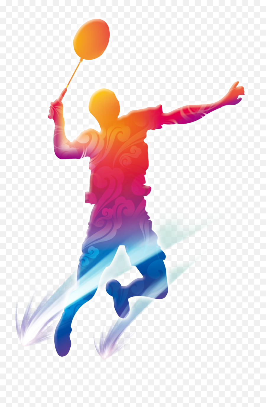 Download Of Silhouettes Badminton Playing People Free Hd Png