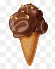 Ice Cream Cone Transparent Picture - Chocolate Clipart png